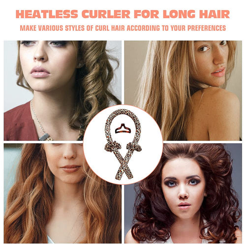 Heatless Curling Rod Headband No Heat Silk Ribbon Curling Rod Hair Roller Curls with Hair Claw Clip Lazy Natural Soft Wave DIY Hair Rollers Styling Tool for Sleep in Overnight (Bao)