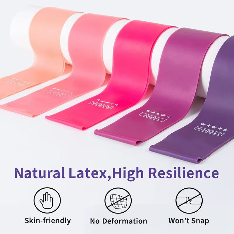 Resistance Loop Exercise Bands 5 Different Resistance Levels Elastic Band Suitable for Arm Leg Stretching and Strength Training