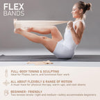 Pilates Kit, 15-Inch Pilates Ring with 1X Pilates Ball & 5X Bands | Aesthetic Home Pilates Equipment Set, Essential Kit for Beginners in Minimalist Style. Comes in Premium Packaging