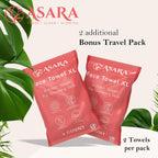 Clean Face Towels Disposable XL Facial Wipes | Add Water as a Makeup Remover | Sensitive Skin Face Towels | Organic Vegan Biodegradable - Clean Daily Towelettes | by Asara (50 Count)