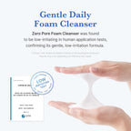 Facial Cleanser Zero Foam Cleanser for Pore & Excess Oil Care | Daily Gentle Cleansing Foam - Excess Sebum Control, Hydration, Pore Minimization, Korean Skincare, Sensitive Skin, 4.23 Oz