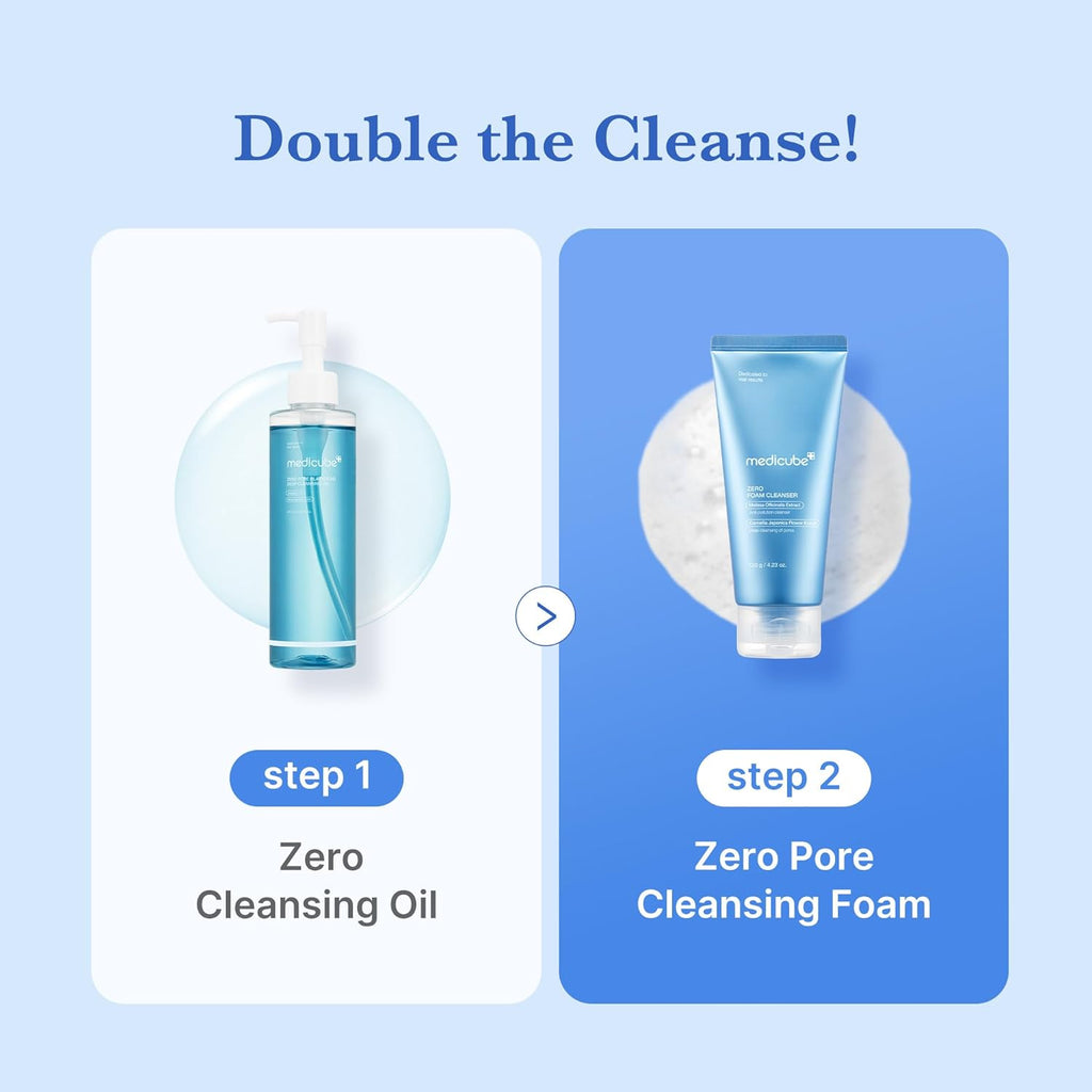 Facial Cleanser Zero Foam Cleanser for Pore & Excess Oil Care | Daily Gentle Cleansing Foam - Excess Sebum Control, Hydration, Pore Minimization, Korean Skincare, Sensitive Skin, 4.23 Oz