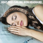 Heatless Curling Rod Headband No Heat Silk Ribbon Curling Rod Hair Roller Curls with Hair Claw Clip Lazy Natural Soft Wave DIY Hair Rollers Styling Tool for Sleep in Overnight (Bao)