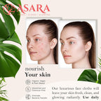 Clean Face Towels Disposable XL Facial Wipes | Add Water as a Makeup Remover | Sensitive Skin Face Towels | Organic Vegan Biodegradable - Clean Daily Towelettes | by Asara (50 Count)